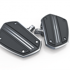 TWIN RAIL FLOORBOARDS WITH ADAPTERS FOR H-D MALE MOUNT CLEVIS